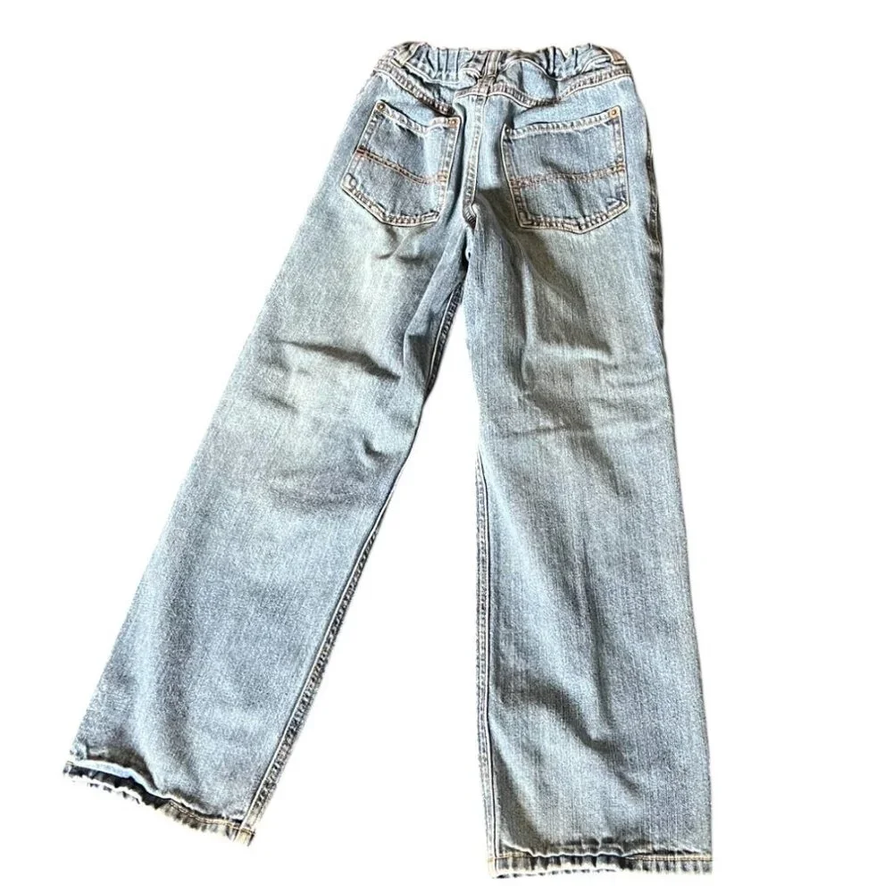 Gymboree Kids 100% Cotton Distressed Blue Denim Jeans, Size 10